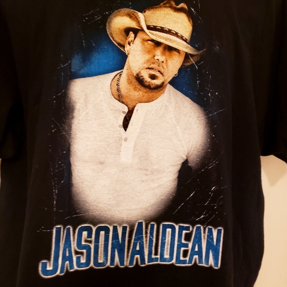 Jason Aldean 2015 Burn it Down Concert Tour Black T-Shirt Men Size 2XL - Picture 7 of 8